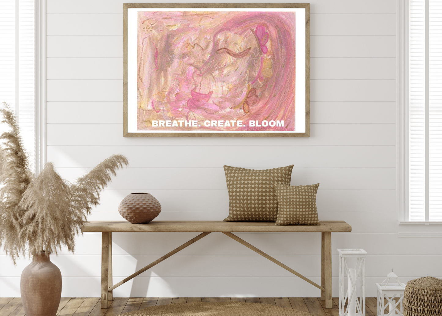 She Who Rises – Feminine Mixed Media Portrait for Inner Strength & Midlife Reflection