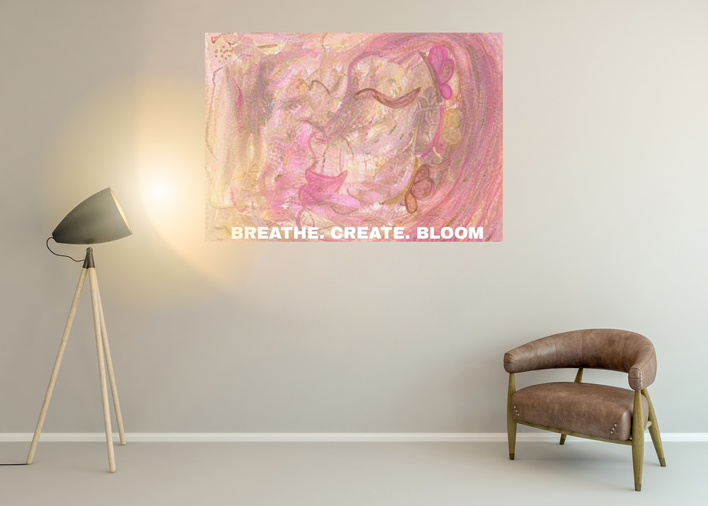 She Who Rises - Feminine Mixed Media Canva Portrait for Inner Strength & Midlife Reflection
