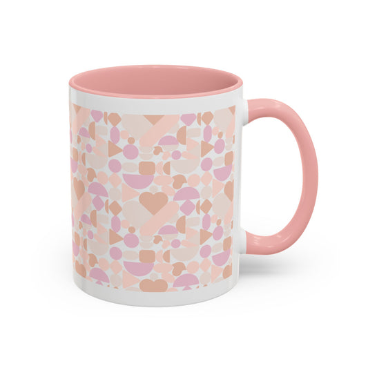 Chic Heart Pattern Coffee Mug - 11oz & 15oz - Perfect Gift for Self-love's Day or Everyday Use