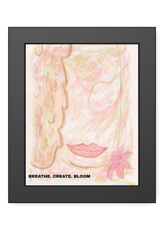 Soft glow - Feminine Watercolor Portrait for Inner Peace & Sacred Reflection