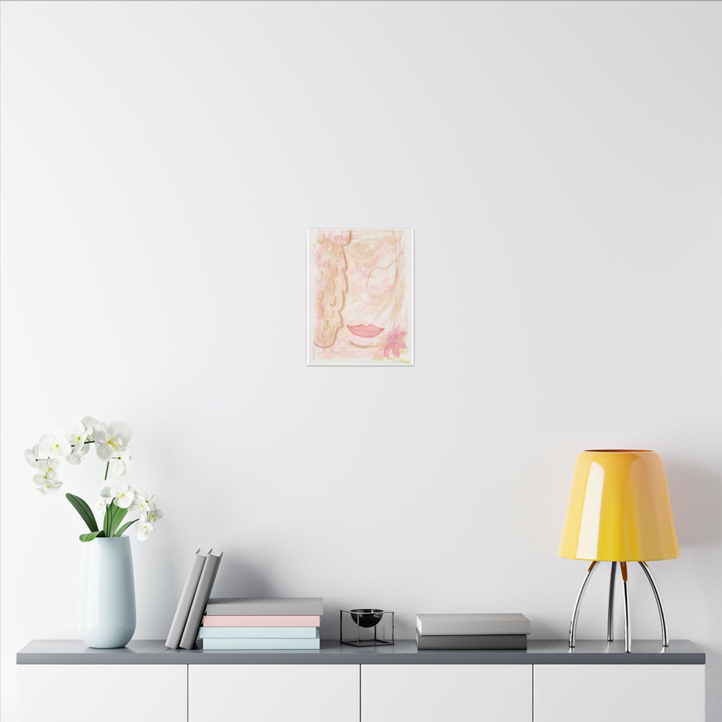 Elegant Soft Glow Pink Canvas Wall Art, Feminine Home Decor, Inspirational Gift, Modern Living Room Art, Floral Print, Unique Art Piece